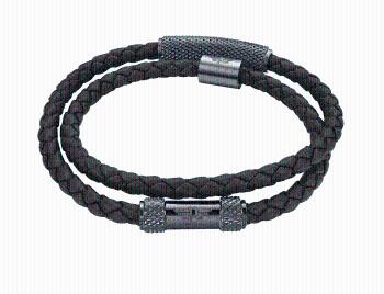 Police Dvojitý kožený náramek Urban Rebel PEAGB0001125/26 36 cm