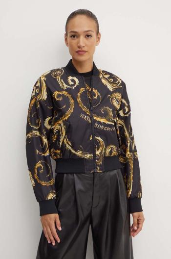 Bomber bunda Versace Jeans Couture černá barva, přechodná, oversize, 77HAS408 CQD64