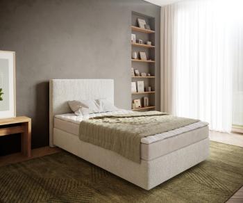 Boxspring postel Dream-Well 120x200 cm bouclé krémově bílá