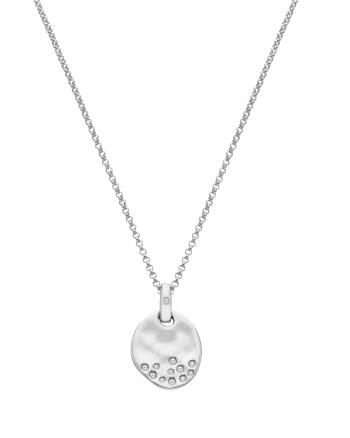 Hot Diamonds Stříbrný náhrdelník s diamantem a topazy Illuminate DP1031 (řetízek, přívěsek)