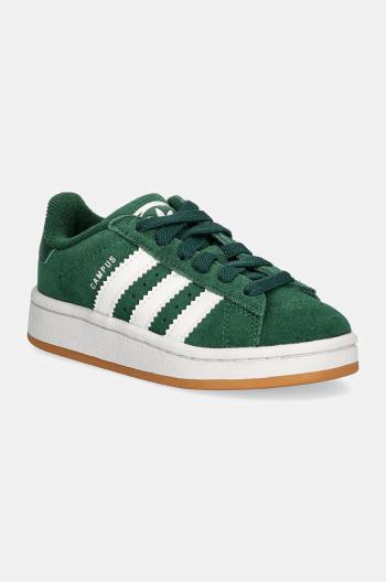 Dětské semišové sneakers boty adidas Originals CAMPUS 00s EL C zelená barva, JI4332