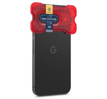 Spigen Caseology Snap Fit Google Pixel 9 Pro Tempered Glass kameravédő fólia felhelyező kerettel, átlátszó (2db)