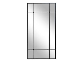 Černé antik kovové nástěnné zrcadlo Industrial - 90*2*180 cm 22029624 (22296-24)