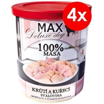 MAX deluxe krůtí a kuřecí svalovina 800 g, 4 ks (8594025084265)