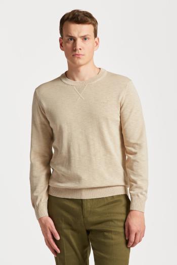 SVETR GANT COTTON FLAMME C-NECK DRY SAND2