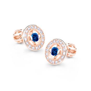 Cutie Diamonds Jedinečné náušnice z růžového zlata se safíry a diamanty DZ6413-1988-30-SF-X-4