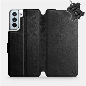 Flip pouzdro na mobil Samsung Galaxy S21 Plus 5G - Černé - kožené - Black Leather (5903516618736)