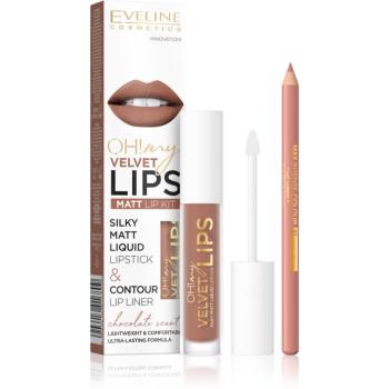 Eveline Cosmetics OH! my LIPS Velvet sada na rty 14 Choco Truffle 1 ks