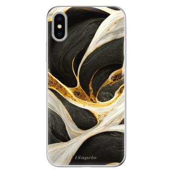 Odolné silikonové pouzdro iSaprio - Black and Gold - iPhone X