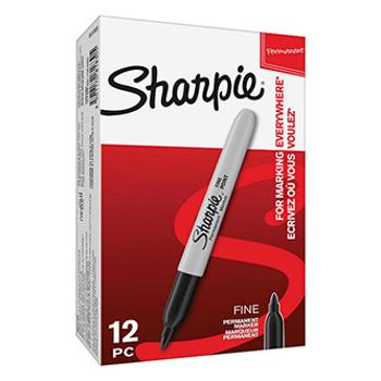 Sharpie S0810930, popisovač Fine, černý, 12ks, 0.9mm, permanentní