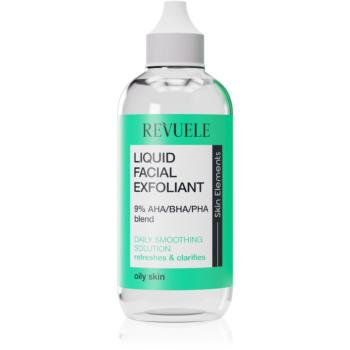 Revuele Liquid Facial Exfoliant 9% AHA/BHA/PHA blend exfoliační peelingové sérum pro mastnou pleť 125 ml