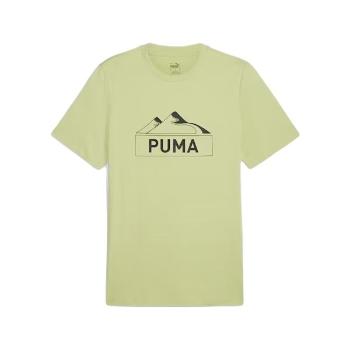 Puma OPEN ROAD MOUTING GRAPHIC TEE Pánské triko, světle zelená, velikost