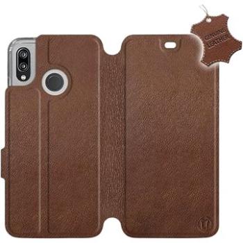 Flip pouzdro na mobil Huawei P20 Lite - Hnědé - kožené -  Brown Leather (5903226496822)