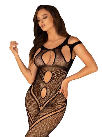 Jedinečné body G322 bodystocking - Obsessive S/M/L Černá