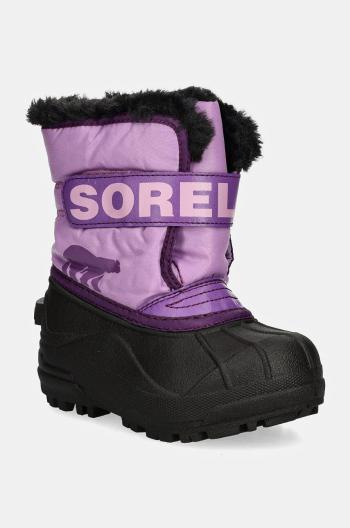 Dětské sněhule Sorel TODDLER SNOW COMMAND fialová barva, 2114101