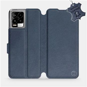 Kožené flip pouzdro na mobil Realme 8 - Modré -  Blue Leather (5903516721313)