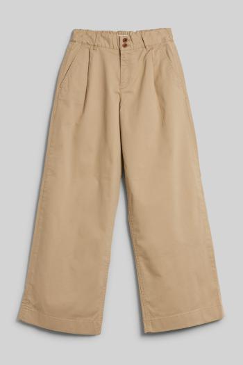 KALHOTY GANT BOX PLEAT CHINO PANTS DARK KHAKI