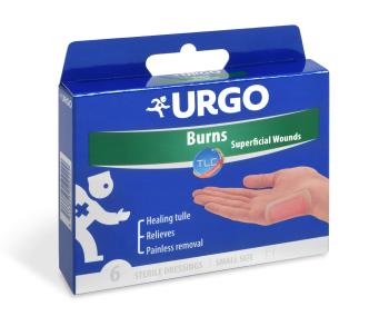 Urgo Burns Na popáleniny 5 x 7 cm lipidokoloidní náplast 6 ks