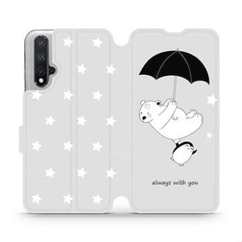 Flipové pouzdro na mobil Honor 20 - MH08P Méďa a tučňák - always with you (5903226919291)