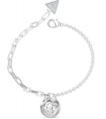 Guess Romantický ocelový náramek Rolling Hearts JUBB03353JWRH 14,5 - 18,5 cm - S