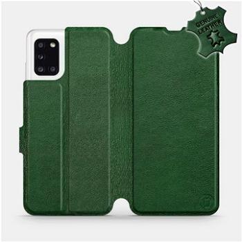 Flip pouzdro na mobil Samsung Galaxy A31 - Zelené - kožené -   Green Leather (5903516227648)