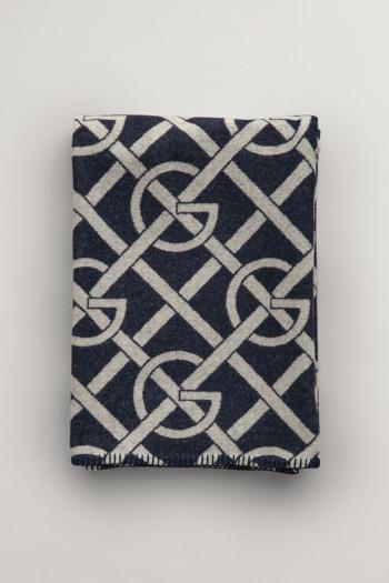 DEKA GANT G-PATTERN THROW 130X180 EVENING BLUE