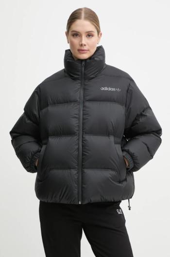 Péřová bunda adidas Originals Premium Puffer dámská, černá barva, zimní, IW5867