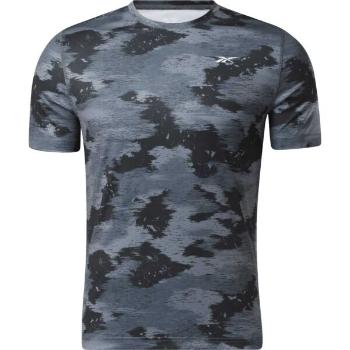 Reebok TRAIN CAMO TECH TEE Pánské tričko, černá, velikost