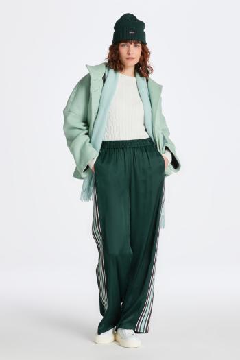 KALHOTY GANT RELAXED STRIPE PULL ON PANTS TARTAN GREEN