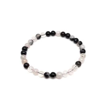 Turmalinkvarc golyó karkötő 6mm