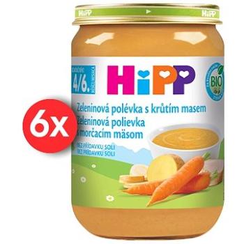 HiPP BIO Zeleninová polévka s krůtím masem - 6× 190 g (4062300437456)