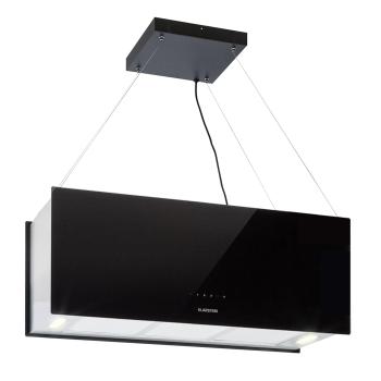 Klarstein Kronleuchter XL, digestoř, 90 cm, ostrůvková, 590 m³/h, dotyková, LED, černá