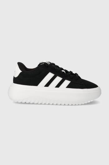 Semišové sneakers boty adidas GRAND COURT černá barva, IE1102