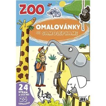 Omalovánky se samolepkami ZOO: 24 stran a více než 20 samolepek