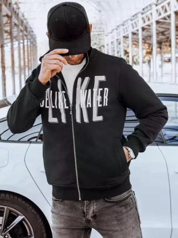 Čierna pánska mikina s potlačou