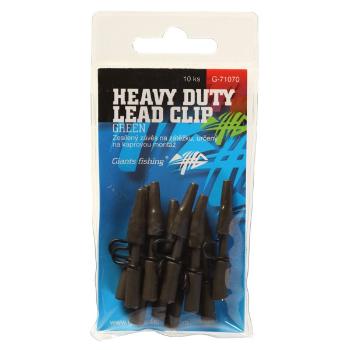 Giants fishing boční závěs kovový heavy duty lead clip green 10 ks