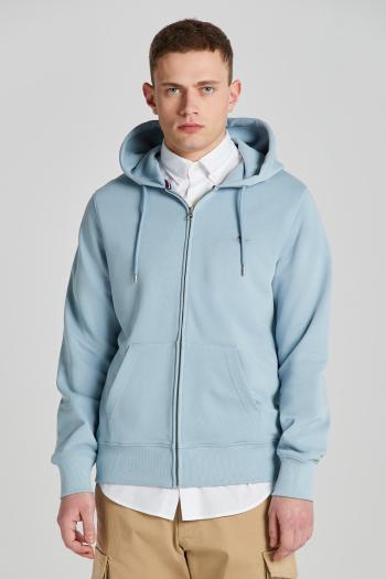 MIKINA GANT REG SHIELD FULL ZIP HOODIE DOVE BLUE