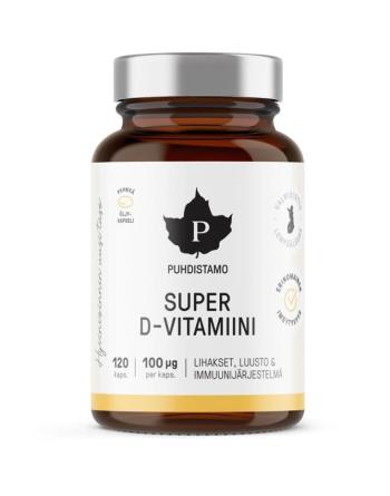 Puhdistamo Super Vitamin D 4000 IU 120 kapslí