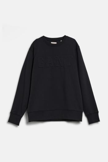 MIKINA GANT EMBOSSED C-NECK SWEAT BLACK