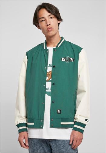 Starter Nylon College Jacket darkfreshgreen/palewhite - S