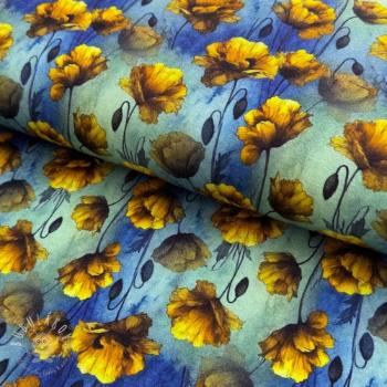 Úplet VISCOSE It's Raining Poppy's blue digital print