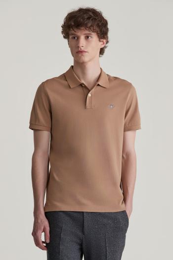 POLOKOŠILE GANT SLIM SHIELD SS PIQUE POLO WARM KHAKI