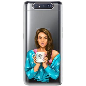 iSaprio Coffe Now - Brunette pro Samsung Galaxy A80 (cofnobru-TPU2_GalA80)