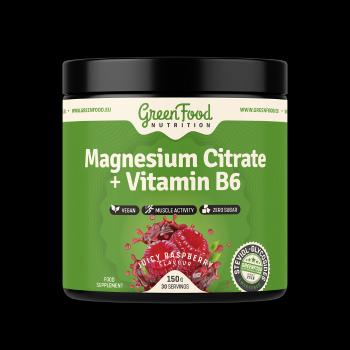 GREENFOOD NUTRITION Magnesium Citrate + Vitamín B6 juicy raspberry150 g