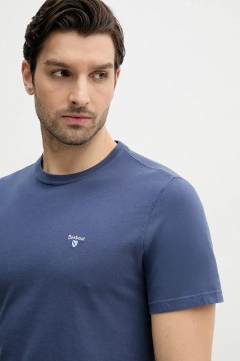Bavlnené tričko Barbour pánsky, jednofarebný