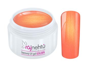 Ráj nehtů Barevný UV gel GOLDEN - Fire Red - 5ml