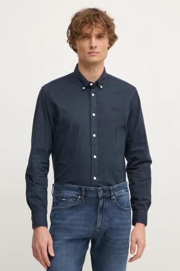 Bavlněná košile Pepe Jeans MANLEY tmavomodrá barva, regular, s límečkem button-down, PM308728