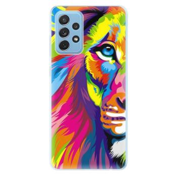 Odolné silikonové pouzdro iSaprio - Rainbow Lion - Samsung Galaxy A72