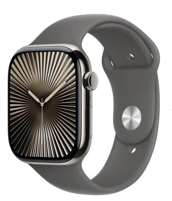 APPLE Watch Series 10 Cellular 42mm Prírodný titán so skalo šedým športovým remienkom M/L