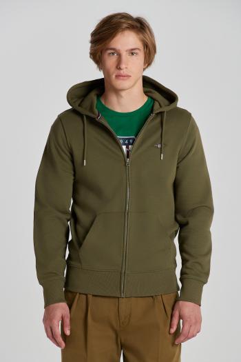 MIKINA GANT REG SHIELD FULL ZIP HOODIE JUNIPER GREEN